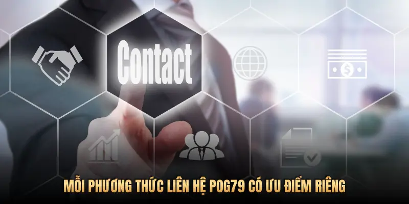Liên hệ Pog79 – Kênh hỗ trợ chuyên nghiệp, phản hồi 24/7 2 MỖI PHƯƠNG THỨC LIÊN HỆ POG79 CÓ ƯU ĐIỂM RIÊNG